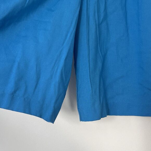 Vintage 90s Bobbie Brown High Waist Palazzo Shorts Culottes Blue Women’s M - Picture 7 of 16